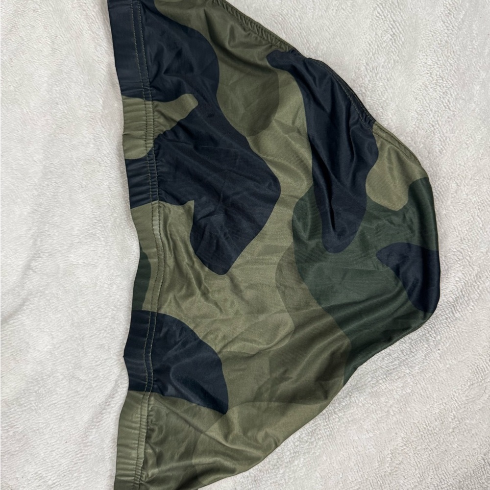 Camouflage Patterned Swim Trunks